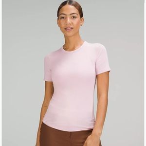 LULULEMON Hold Tight Short Sleeve Shirt Pink Peony 8 BNWT